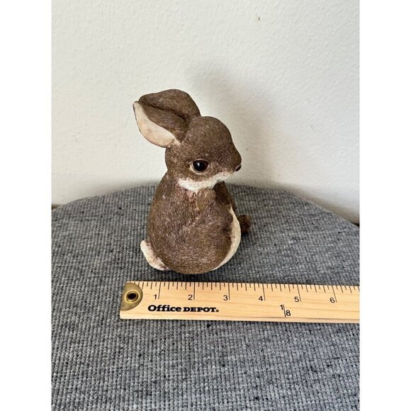 Naturecraft Pair Of Bunny Rabbit Resin Brown Tan White Cream Decor Statue Figuri - Picture 10 of 16